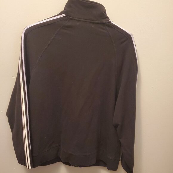 Women's Dress Barn Black Zip Jacket, Size 18-20, White Stripes,, Good Condition - Picture 3 of 3